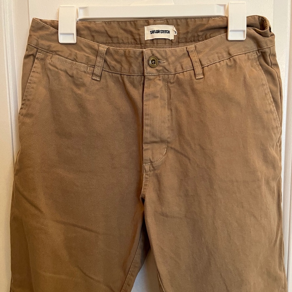 Taylor Stitch Foundation Pant in Organic Khaki, slim